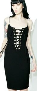 New Dolls Kill Midi Laceup dress